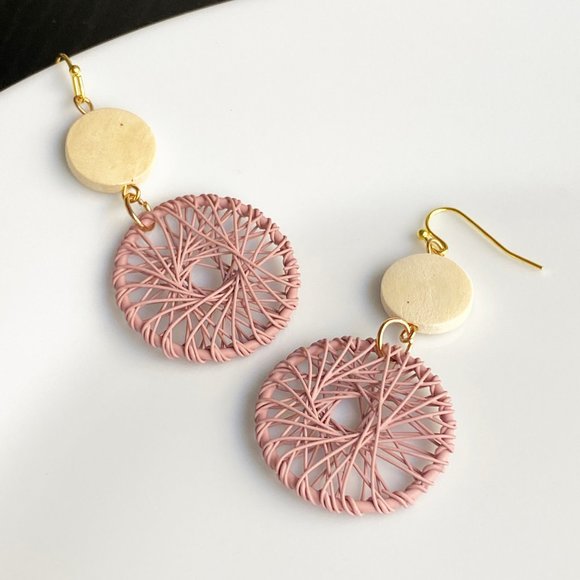 NEW "Fuji" Dreamcatcher Wooden Earrings - Picture 3 of 5